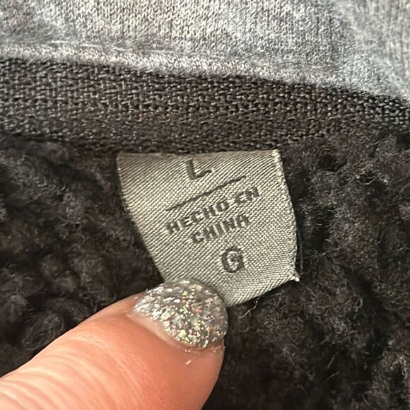 Levi's Size L Men's Military Trucker Sherpa Lined Removable Hood Black Jacket - Picture 9 of 12